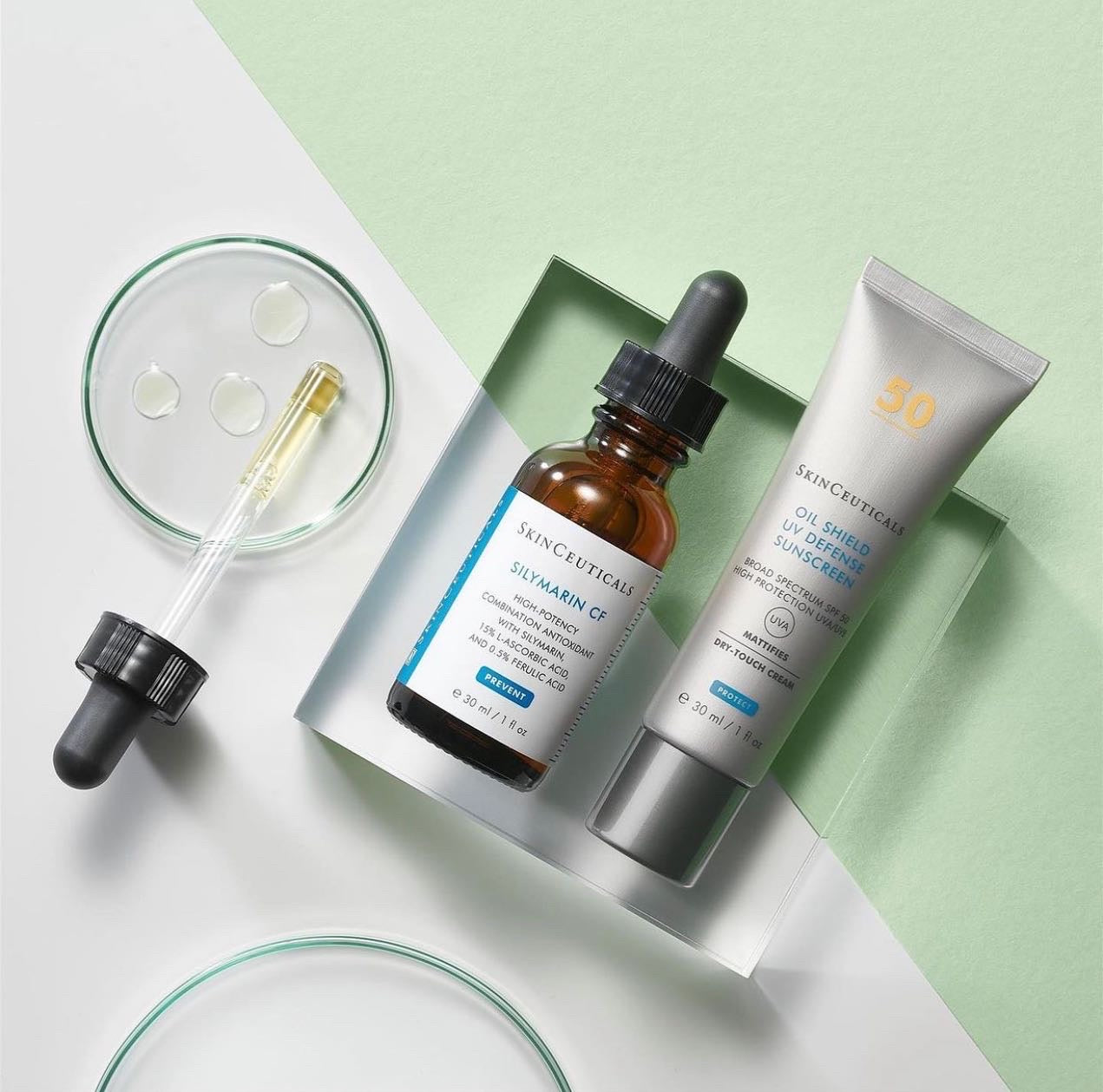 SkinCeuticals Siymarin CF Double Defence Kit for Oily/Blemish Prone Skin (FREE SPF save €47)