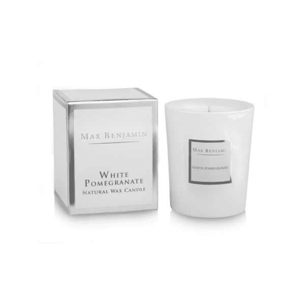 MAX BENJAMIN WHITE POMEGRANATE LUXURY NATURAL CANDLE